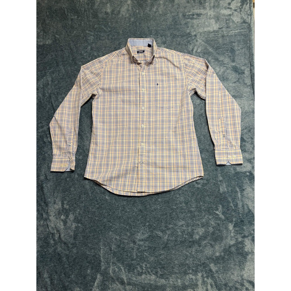 IZOD Button Down Shirt ediu ulticolor Plaid Long Sleeve en Casual M Men Multicol